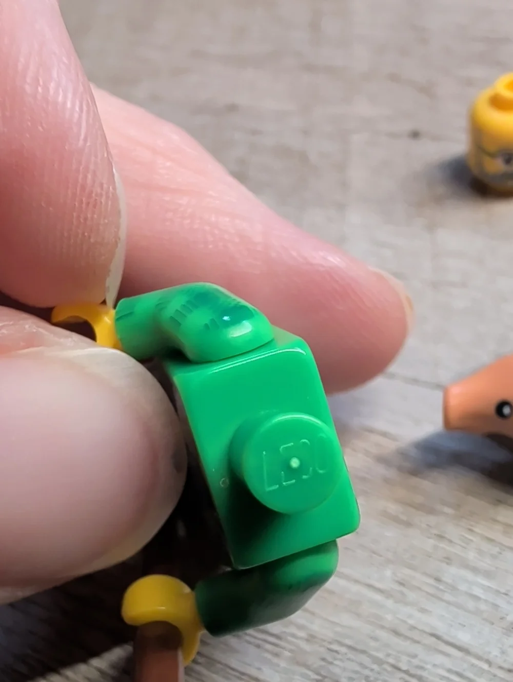 LEGO Farmer Minifigure with Pitchfork and Pig